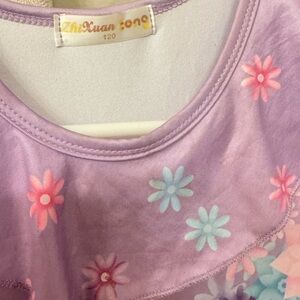 Floral Purple Dress for Kids